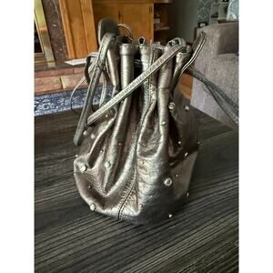 Vintage L. J. Simone New York Draw String Rhinestone Bucket Shoulder Bag